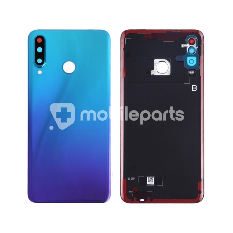 Rear Cover Blue + Camera Lens Huawei P30 Lite 24 MPX No Logo