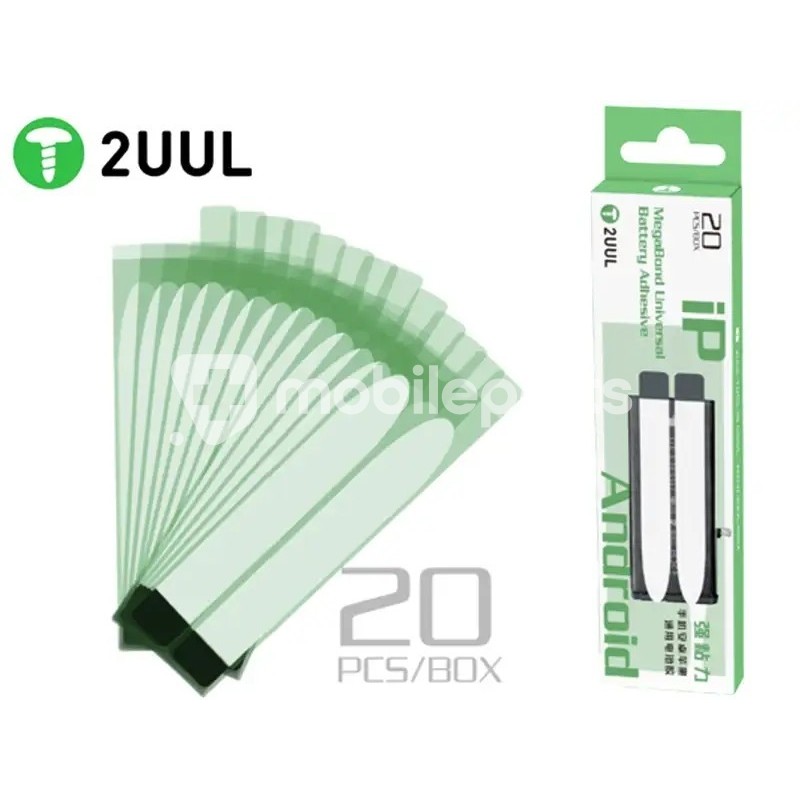 2UUL BA02 Megabond Universal Adhesive for iPhone and Android Batteries (20 Pieces)