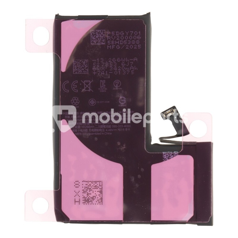 Battery iPhone 15 Pro (Diagnosable High Capacity 3420mAh) No Logo