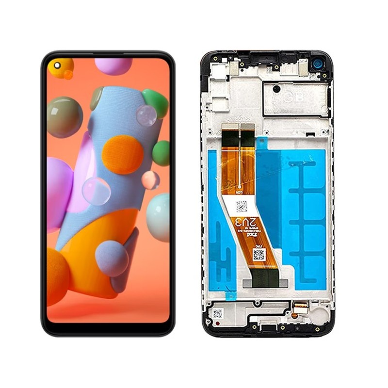 Display Touch + Frame Black Samsung SM-A115 A11 Ori