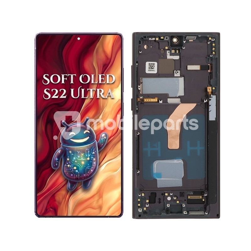 LCD + Frame Black Samsung SM-S908 S22 Ultra (SOFT OLED)