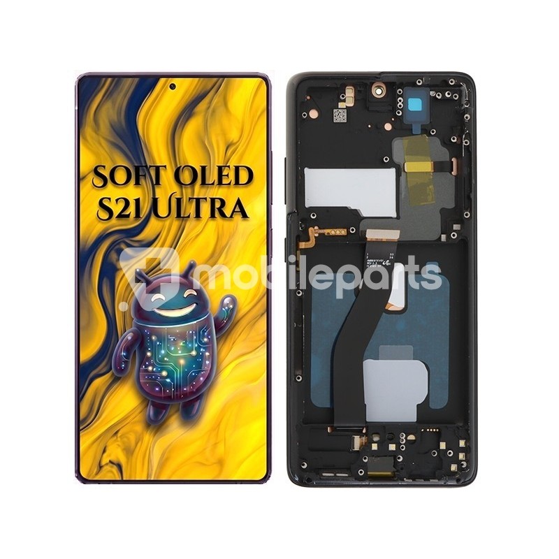 LCD + Frame Black Samsung SM-G998 S21Ultra 5G (SOFT OLED)