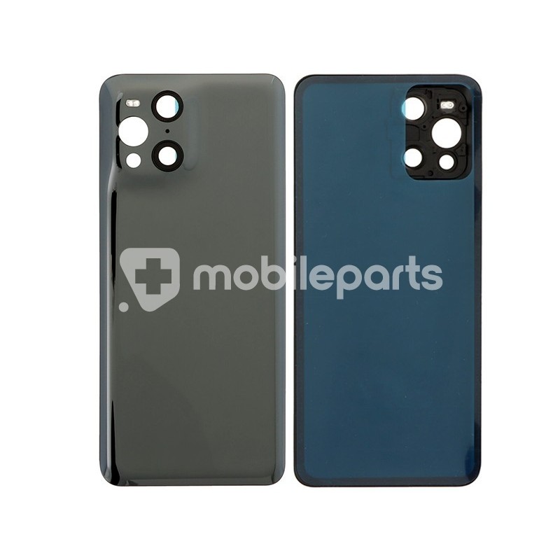 Retro Cover Gloss Black OPPO Find X3 Pro (No Logo)