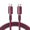 Joyrrom AC40 Fast Charging Cable Type-C to Type-C 140W 1m Dark Cherry