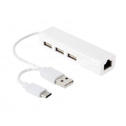 USB-C - Type-C 3.1 to 3 Ports USB HUB + Ethernert Adapter