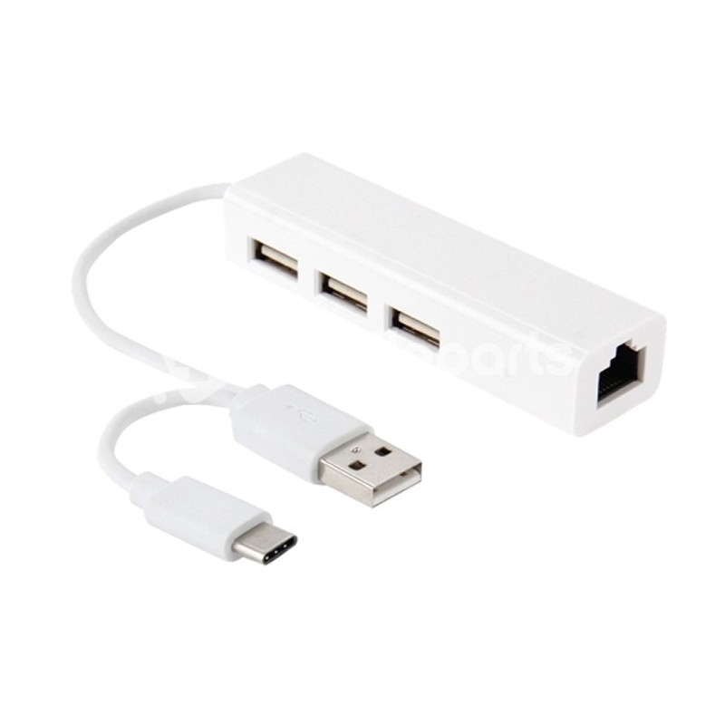 USB-C - Type-C 3.1 to 3 Ports USB HUB + Ethernert Adapter