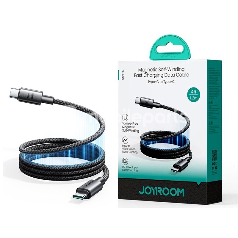 Cable 100W 1.2M Type-C to Type-C Black JOYROOM S-A65 CE/FCC/ROHS