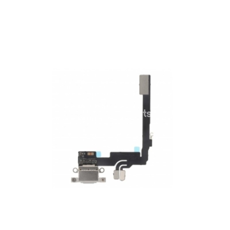 Charging Connector White Titanium Flex Cable iPhone 16 Pro (PULLED)