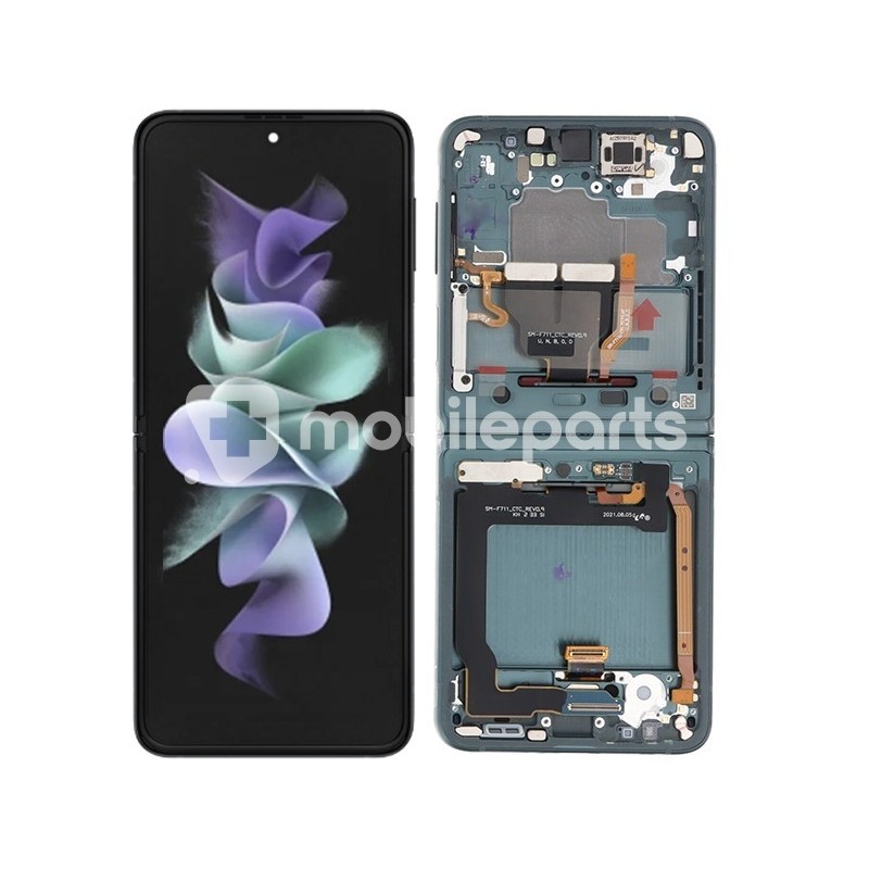 Display Touch + Frame Green Samsung SM-F711 Z Flip 3 5G (CG)