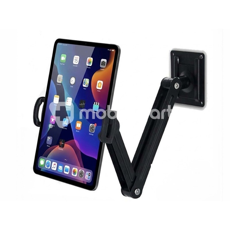 Wall Mount Articulated Long Arm for Tablet and Smartphone (Black)