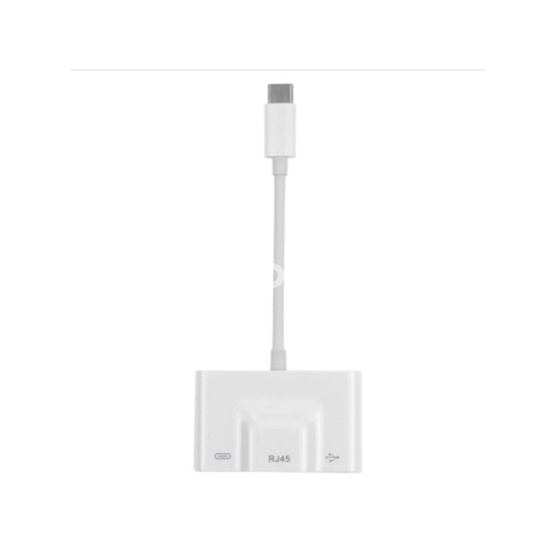 Adapter 3 In 1 USB-C  A  USB - Ethernet - Type-C Power
